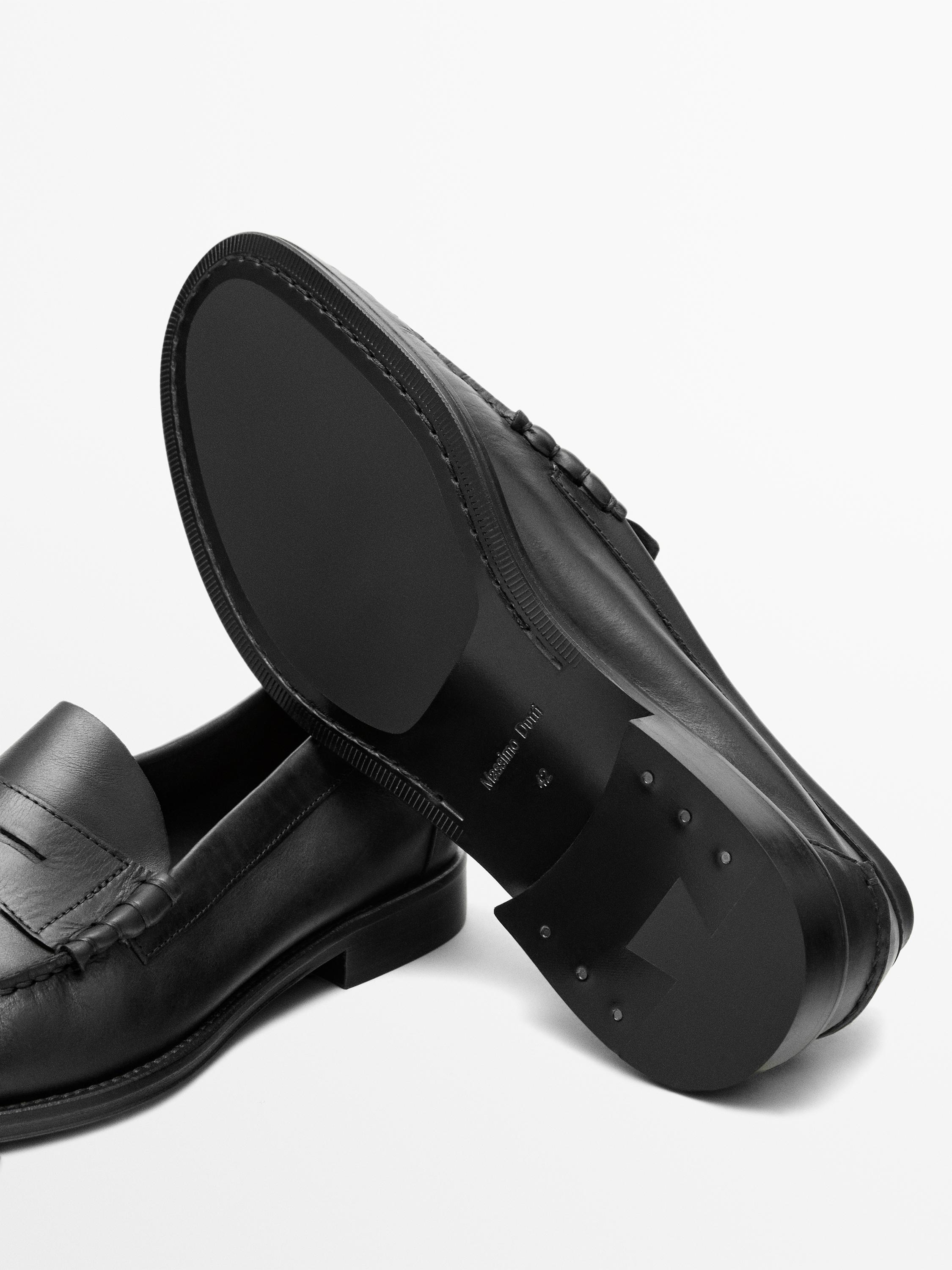 Mocassin cuir gras souple